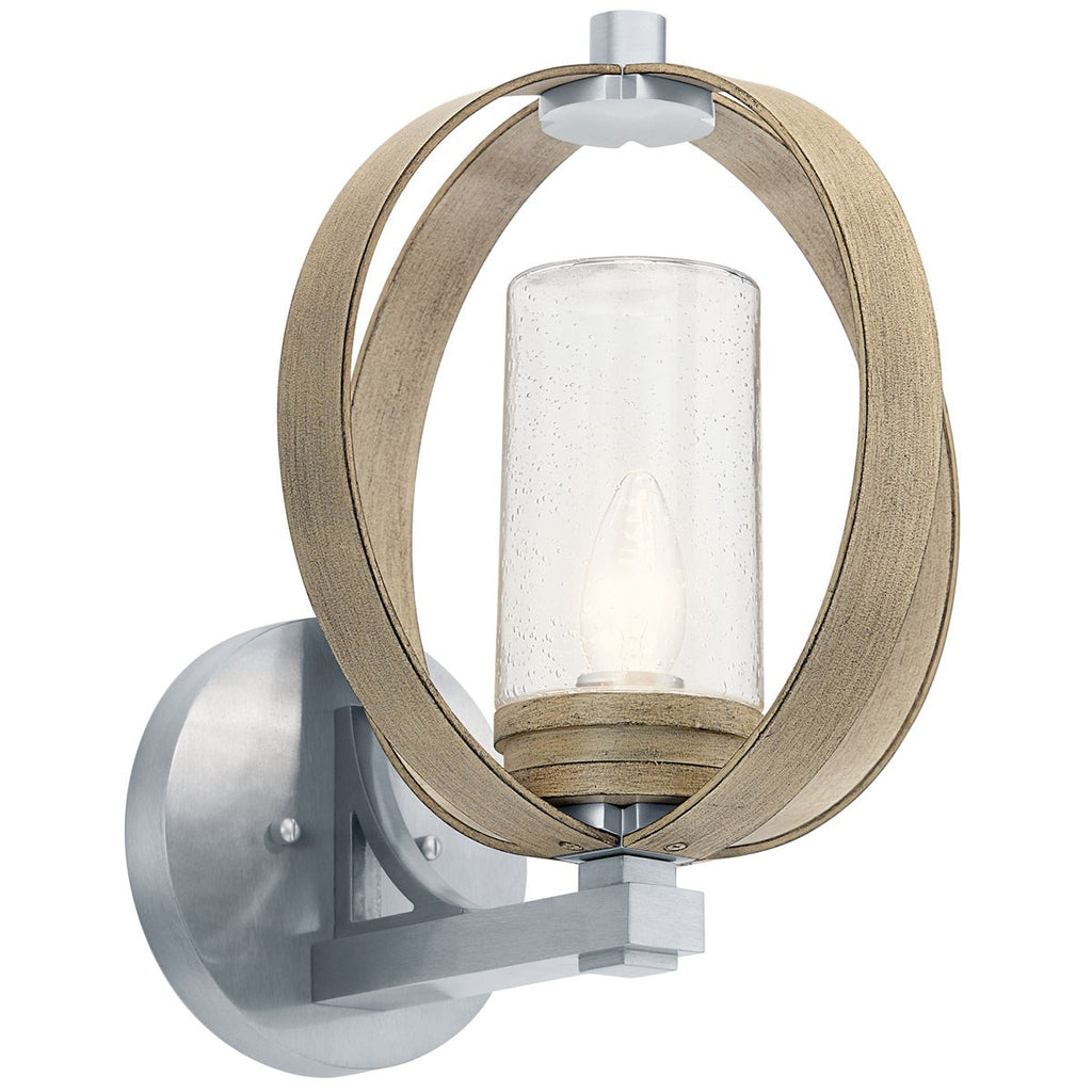 KICHLER 59067DAG The Grand Bank 15" 1 Light Outdoor Wall Light Distressed Antique Gray