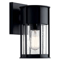 KICHLER 59079BKT Camillo 11" 1 Light Wall Light With Clear Seeded Glass Black