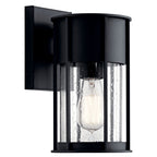 KICHLER 59079BKT Camillo 11" 1 Light Wall Light With Clear Seeded Glass Black