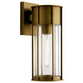 KICHLER 59080NBR Camillo 15" 1 Light Wall Light With Clear Seeded Glass Natural Brass