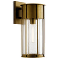 KICHLER 59081NBR Camillo 18" 1 Light Wall Light With Clear Seeded Glass Natural Brass