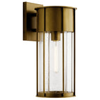 KICHLER 59081NBR Camillo 18" 1 Light Wall Light With Clear Seeded Glass Natural Brass
