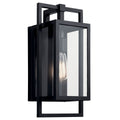KICHLER 59086BK Goson 16" 1 Light Wall Light With Clear Glass Black