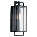 KICHLER 59087BK Goson 20" 1 Light Wall Light With Clear Glass Black