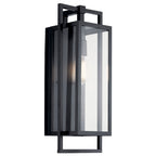 KICHLER 59087BK Goson 20" 1 Light Wall Light With Clear Glass Black