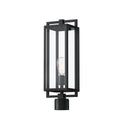 KICHLER 59088BK Goson 20" 1 Light Post Light With Clear Glass Black