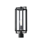 KICHLER 59088BK Goson 20" 1 Light Post Light With Clear Glass Black