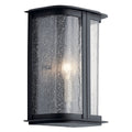 KICHLER 59090DBK Timmin 10" 1 Light Wall Light with Clear Seeded Glass Distressed Black