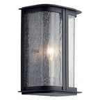 KICHLER 59090DBK Timmin 10" 1 Light Wall Light with Clear Seeded Glass Distressed Black