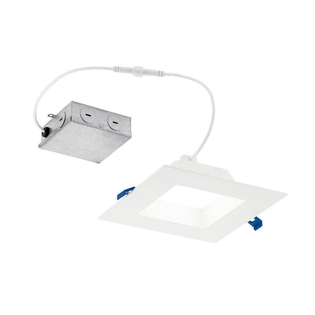 KICHLER DLRC06S3090WHT Direct-To-Ceiling 6 Inch Square Recessed 30K Led Downlight In White