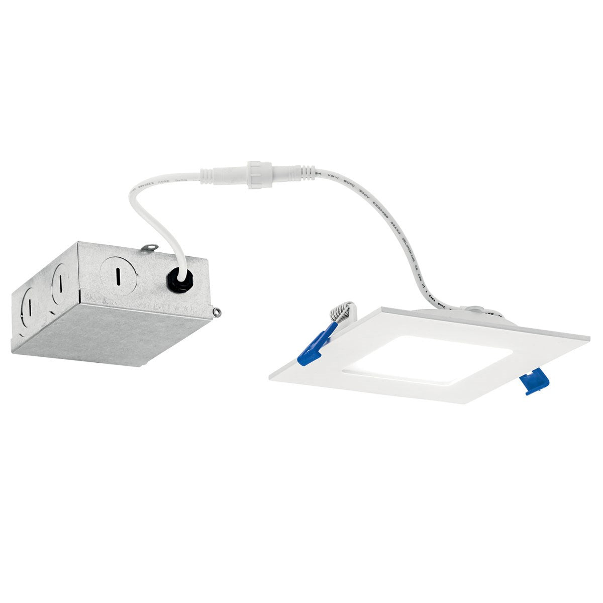 KICHLER DLSL04S2790WHT Direct-To-Ceiling 4 Inch Square Slim 27K Led Downlight In White