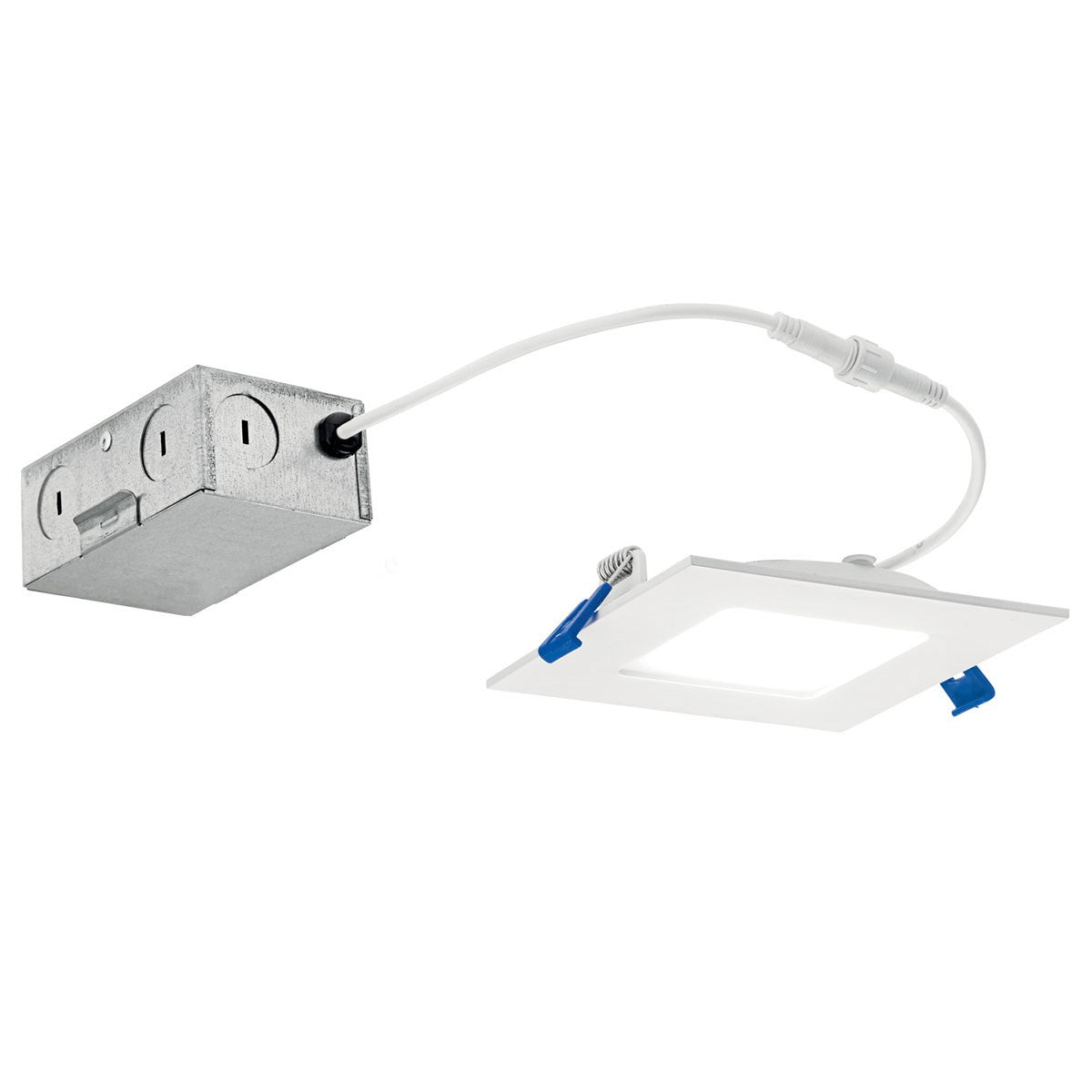KICHLER DLSL04S3090WHT Direct-To-Ceiling 4 Inch Square Slim 30K Led Downlight In White
