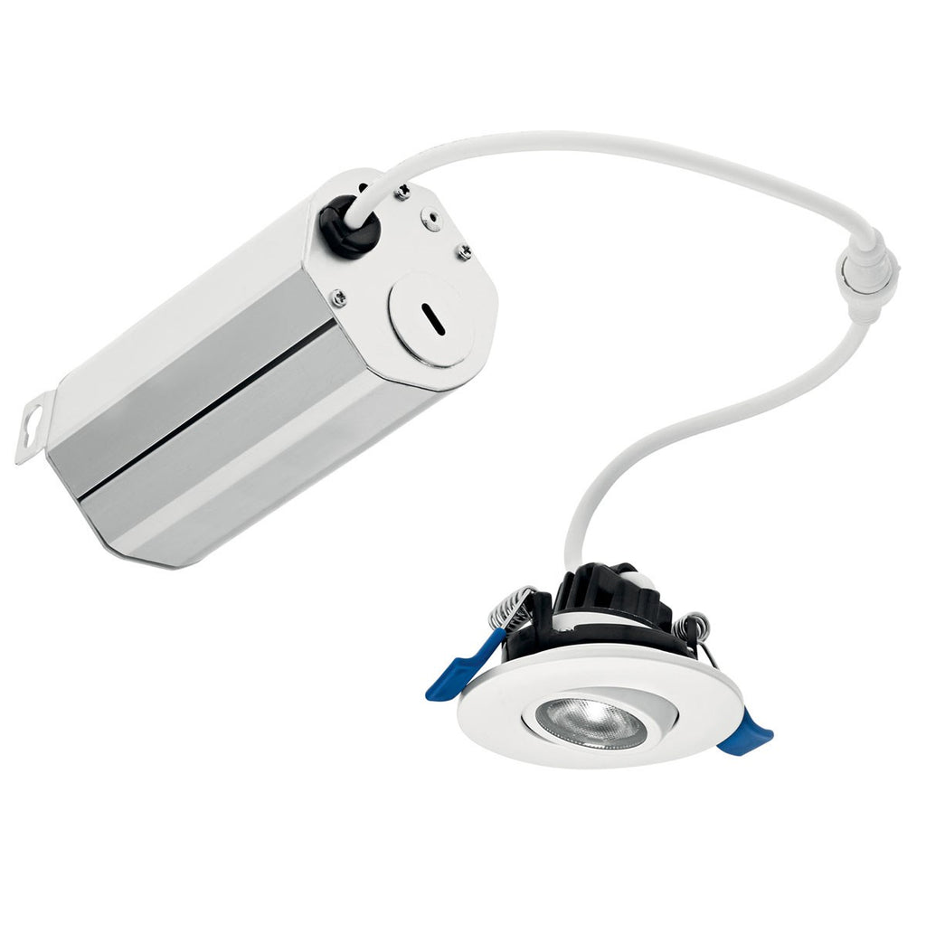 KICHLER DLMG02R3090WHT Direct-To-Ceiling 2 Inch Round Mini Gimbal 30K Led Downlight In White