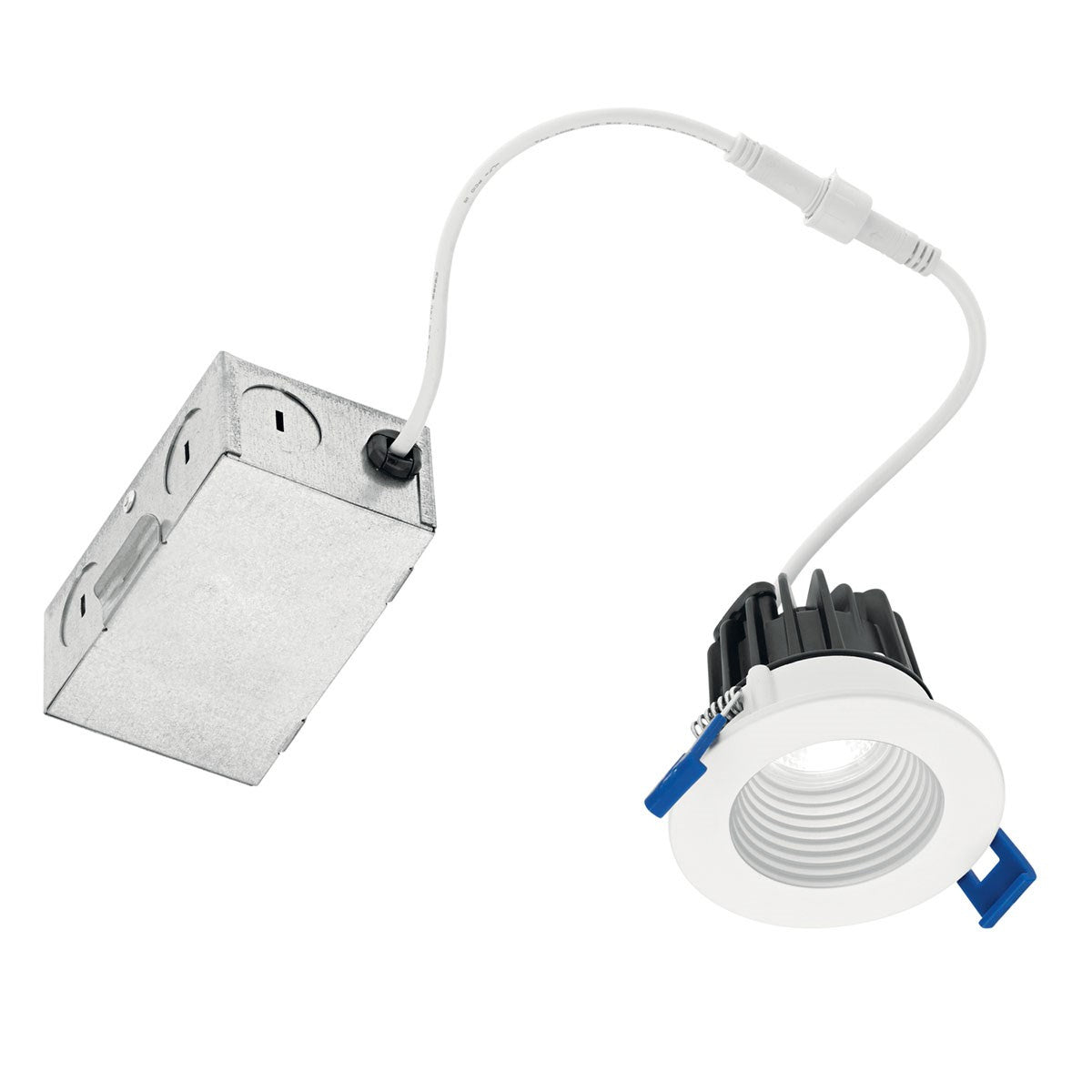 KICHLER DLMN02R2790WHT Direct-To-Ceiling 2 Inch Round Mini Recessed 27K Downlight In White