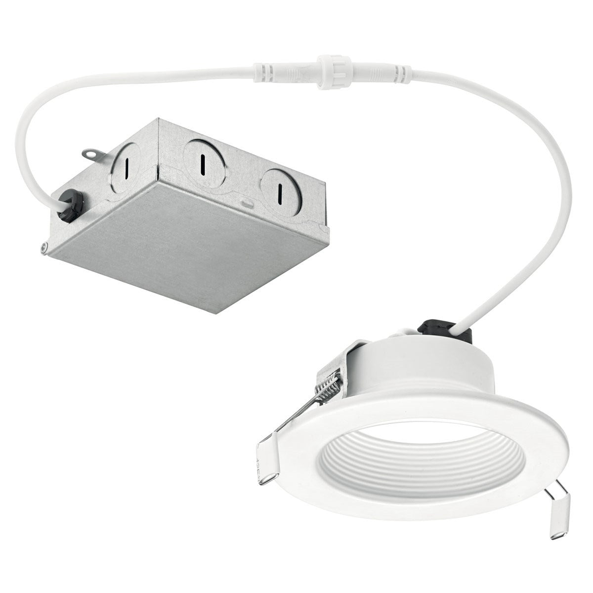 KICHLER DLRC04R2790WHT Direct-To-Ceiling 4 Inch Round Recessed 27K Led Downlight In White
