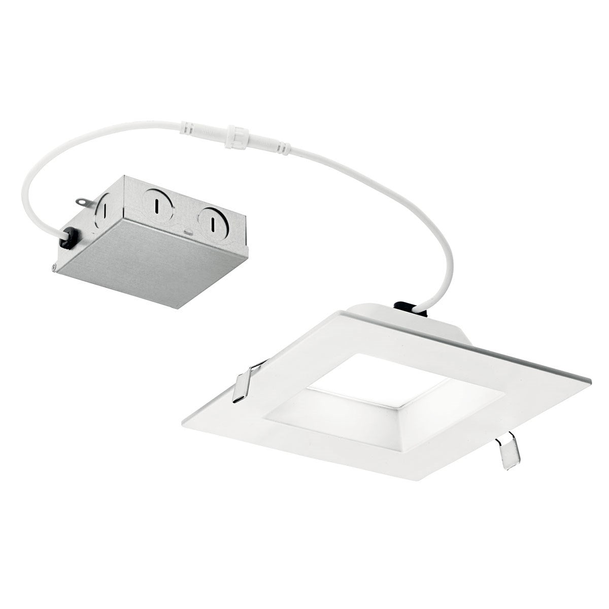 KICHLER DLRC06S2790WHT Direct-To-Ceiling 6 Inch Square Recessed 27K Led Downlight In White