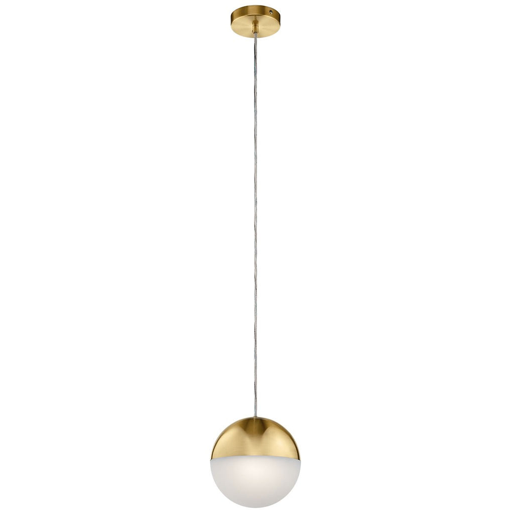 KICHLER 83854CGWH Moonlit 8" Led Pendant With Etched Acrylic Champagne Gold