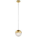KICHLER 83854CGWH Moonlit 8" Led Pendant With Etched Acrylic Champagne Gold