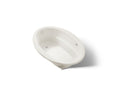 KOHLER K-1162-GH-96 Sunward 60" X 42" Drop-In Heated Bubblemassage Air Bath - Biscuit