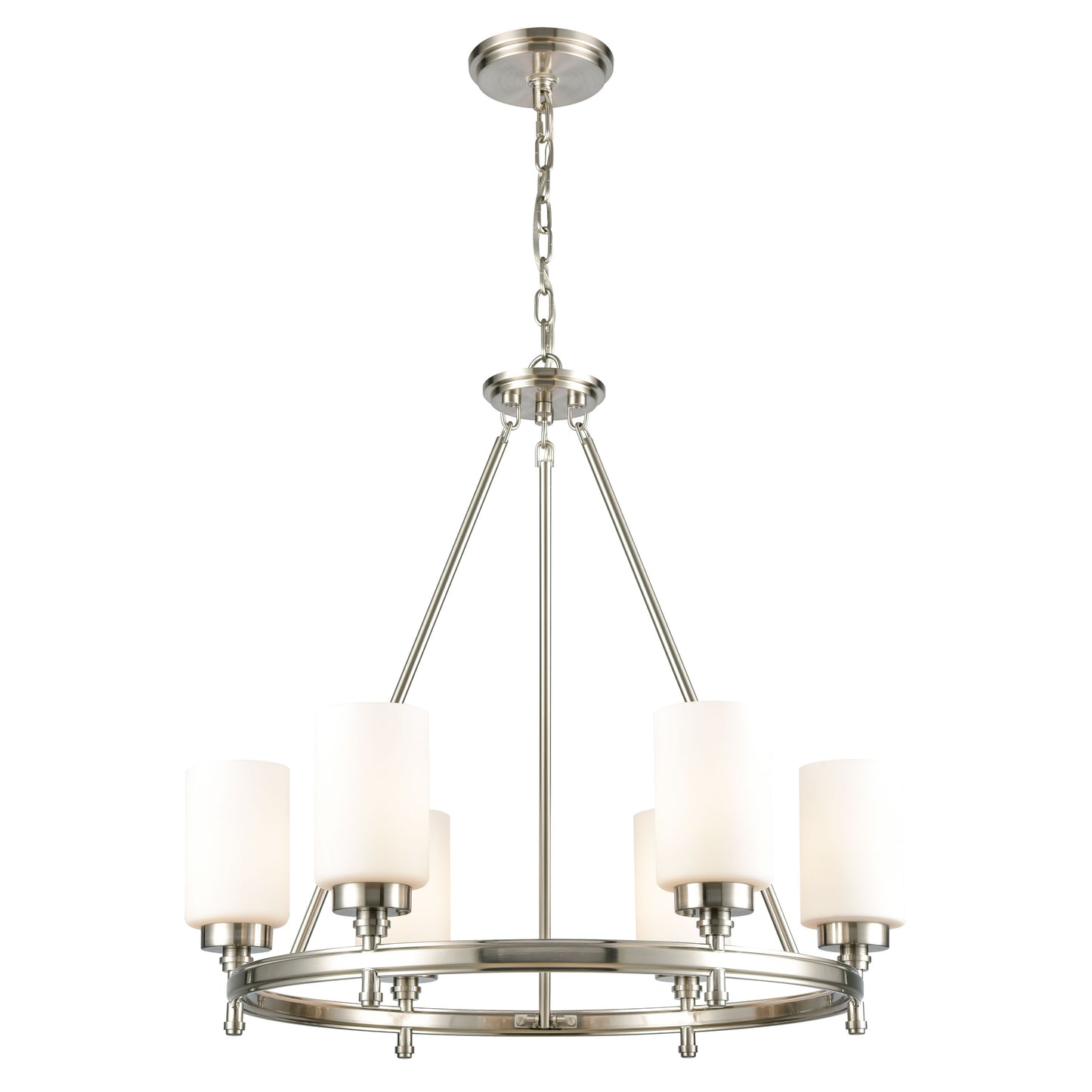 ELK SHOWROOM 11667/6 Dawson 25'' Wide 6-Light Chandelier - Satin Nickel