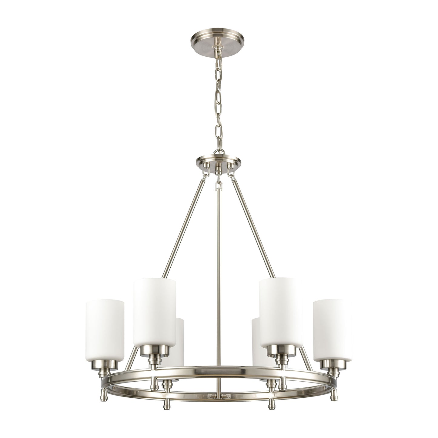 ELK SHOWROOM 11667/6 Dawson 25'' Wide 6-Light Chandelier - Satin Nickel