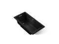 KOHLER K-1167-GH-7 Underscore 60" X 30" Drop-In Heated Bubblemassage Air Bath - Black Black