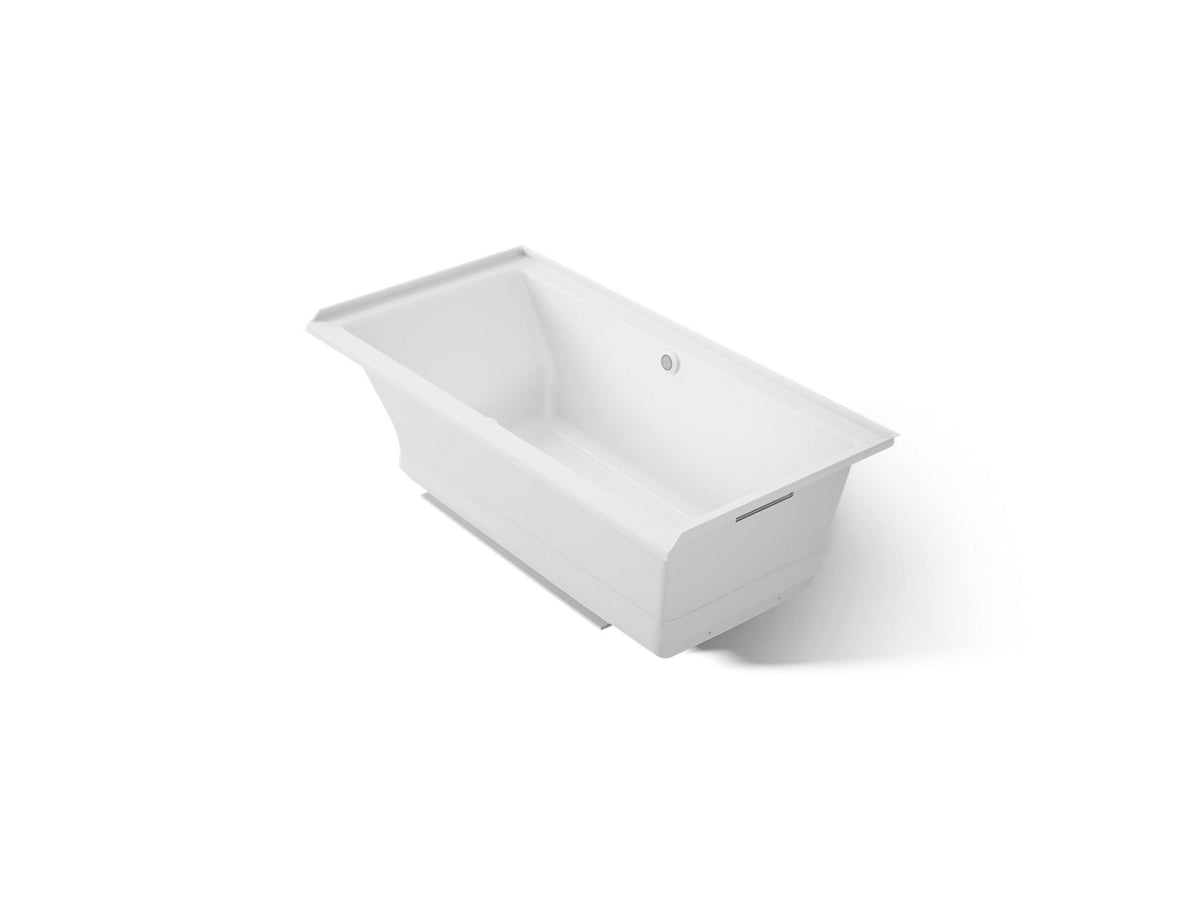 KOHLER K-1167-GHRW-0 Underscore 60" X 30" Alcove Heated Bubblemassage Air Bath With Bask, Right Drain - White