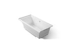 KOHLER K-1167-GHRW-95 Underscore 60" X 30" Alcove Heated Bubblemassage Air Bath With Bask, Right Drain - Ice Grey