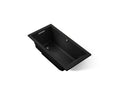 KOHLER K-1167-GHW-7 Underscore 60" X 30" Drop-In Heated Bubblemassage Air Bath - Black Black