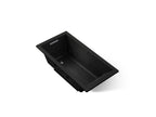 KOHLER K-1167-JH-7 Underscore 60" X 30" Drop-In Heated Whirlpool Bath - Black Black