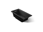KOHLER K-1167-JLH-7 Underscore 60" X 30" Drop-In/Alcove Heated Whirlpool Bath, Left Drain - Black Black