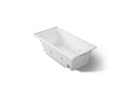 KOHLER K-1167-JRH-0 Underscore 60" X 30" Drop-In/Alcove Heated Whirlpool Bath, Right Drain - White