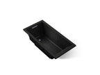 KOHLER K-1167-XHGH-7 Underscore 60" X 30" Drop-In Heated Bubblemassage Air Bath With Whirlpool - Black Black