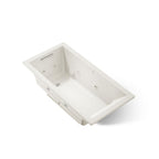 KOHLER K-1167-XHGH-96 Underscore 60" X 30" Drop-In Heated Bubblemassage Air Bath With Whirlpool - Biscuit