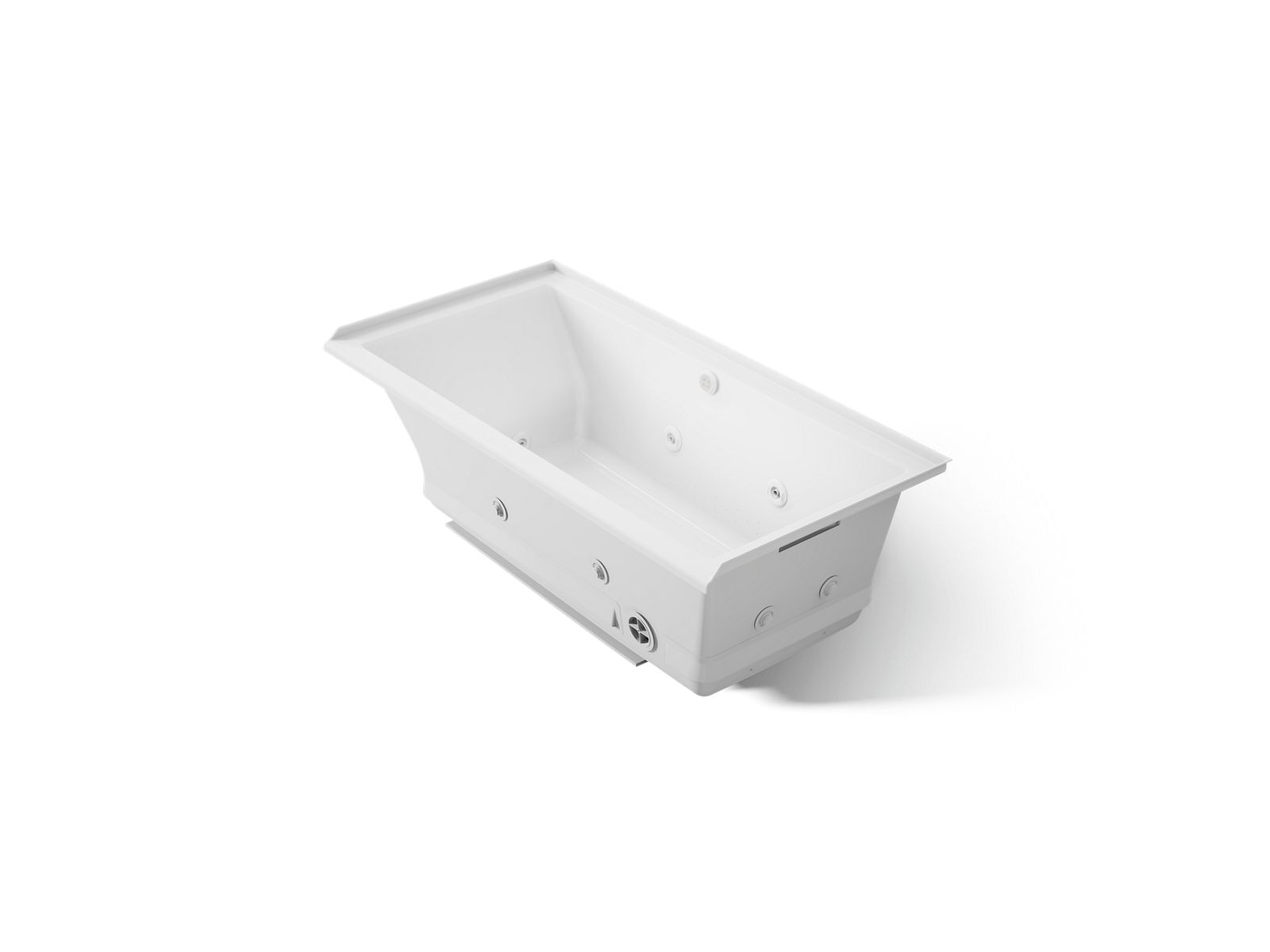 KOHLER K-1167-XHGHR-0 Underscore 60" X 30" Alcove Heated Bubblemassage Air Bath With Whirlpool, Right Drain - White