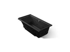 KOHLER K-1167-XHGHR-7 Underscore 60" X 30" Alcove Heated Bubblemassage Air Bath With Whirlpool, Right Drain - Black Black