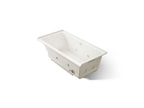 KOHLER K-1167-XHGHR-96 Underscore 60" X 30" Alcove Heated Bubblemassage Air Bath With Whirlpool, Right Drain - Biscuit