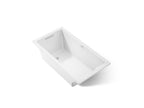 KOHLER K-1168-GHW-0 Underscore 60" X 32" Drop-In Heated Bubblemassage Air Bath With Bask Heated Surface - White