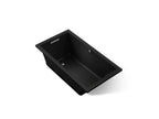 KOHLER K-1168-GHW-7 Underscore 60" X 32" Drop-In Heated Bubblemassage Air Bath With Bask Heated Surface - Black Black
