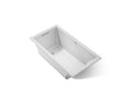 KOHLER K-1168-GHW-95 Underscore 60" X 32" Drop-In Heated Bubblemassage Air Bath With Bask Heated Surface - Ice Grey