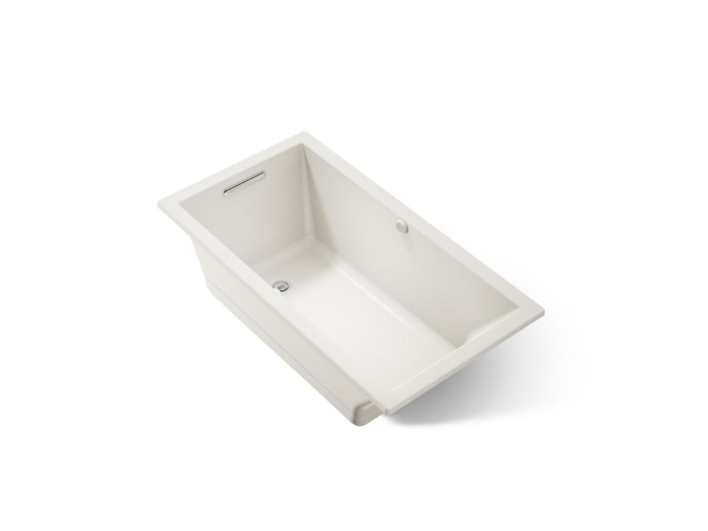 KOHLER K-1168-GHW-96 Underscore 60" X 32" Drop-In Heated Bubblemassage Air Bath With Bask Heated Surface - Biscuit