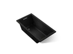 KOHLER K-1168-JH-7 Underscore 60" X 32" Drop-In Heated Whirlpool Bath - Black Black