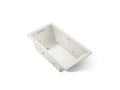 KOHLER K-1168-XHGH-96 Underscore 60" X 32" Drop-In Heated Bubblemassage Air Bath With Whirlpool - Biscuit