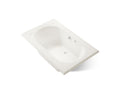 KOHLER K-1170-GH-96 Memoirs 66" X 42" Drop-In Heated Bubblemassage Air Bath - Biscuit