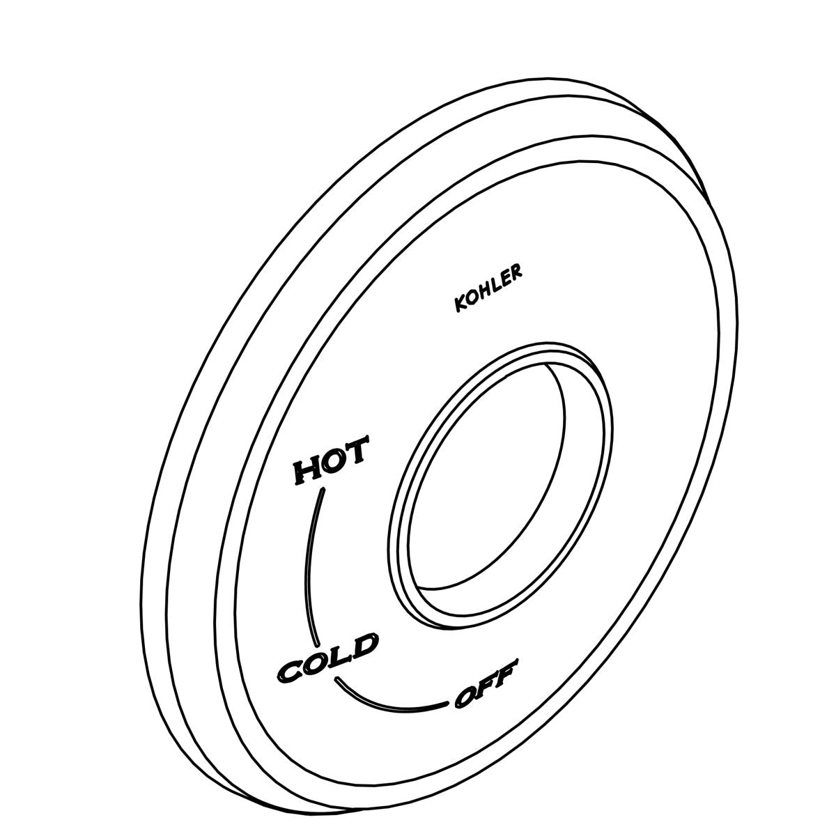 KOHLER Escutcheon - Vibrant Brushed Nickel, K-1171704-BN