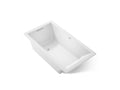 KOHLER K-1173-GH-0 Underscore 66" X 36" Drop-In Heated Bubblemassage Air Bath - White