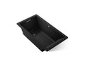 KOHLER K-1173-GHW-7 Underscore 66" X 36" Drop-In Heated Bubblemassage Air Bath - Black Black