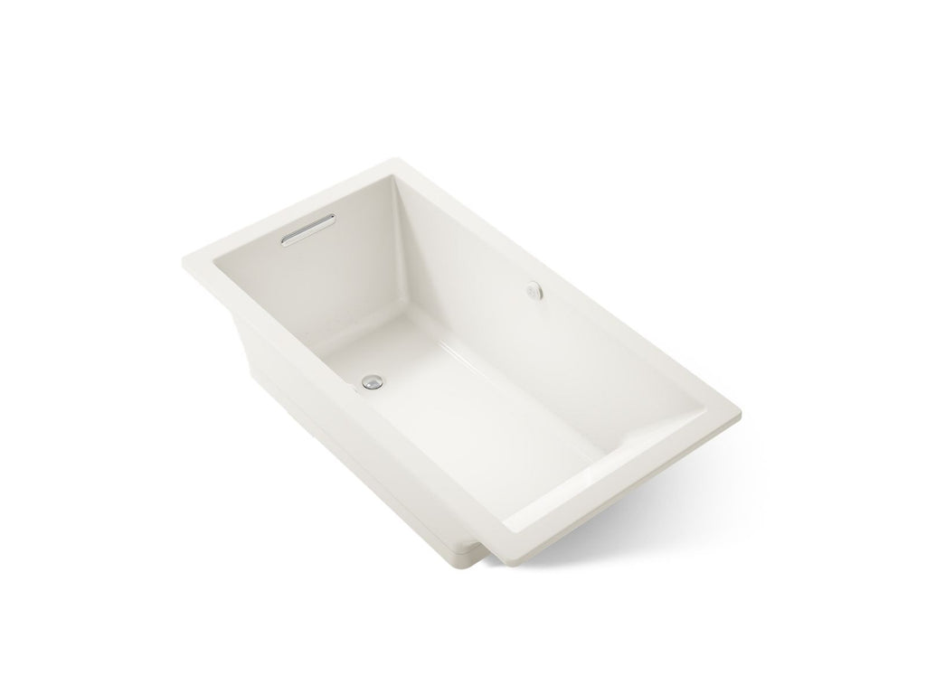 KOHLER K-1173-GHW-96 Underscore 66" X 36" Drop-In Heated Bubblemassage Air Bath - Biscuit