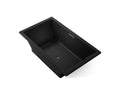 KOHLER K-1174-GH-7 Underscore 72" X 42" Drop-In Heated Bubblemassage Air Bath - Black Black
