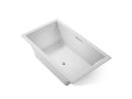 KOHLER K-1174-GH-95 Underscore 72" X 42" Drop-In Heated Bubblemassage Air Bath - Ice Grey